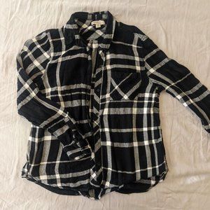 calvin klein flannel plaid shirt size M